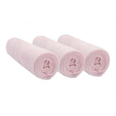 Set of 3 cotton terry changing mat covers 50x70 / 55x75 / 50x80 - Pink