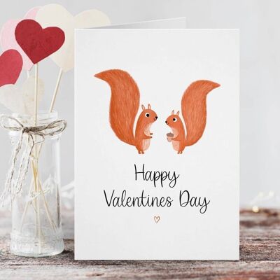 Carte Saint Valentin écureuil