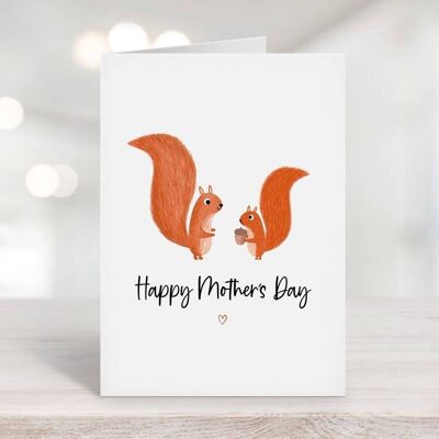 Eichhörnchen-Muttertagskarte