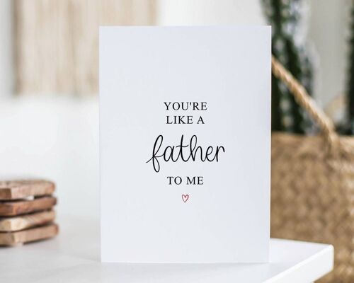 You're Like A Father To Me Card Red Heart