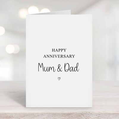 Tarjeta de aniversario de mamá y papá