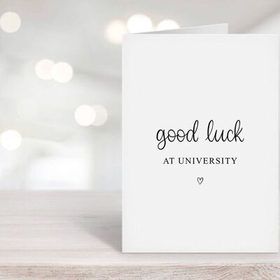 Good Luck At University Card