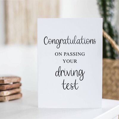 Félicitations pour avoir réussi votre carte de test de conduite