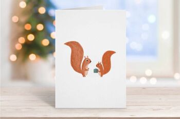 Carte Écureuils de Noël 3
