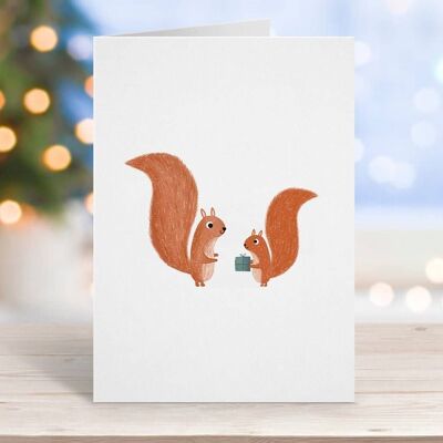 Christmas Squirrels Card