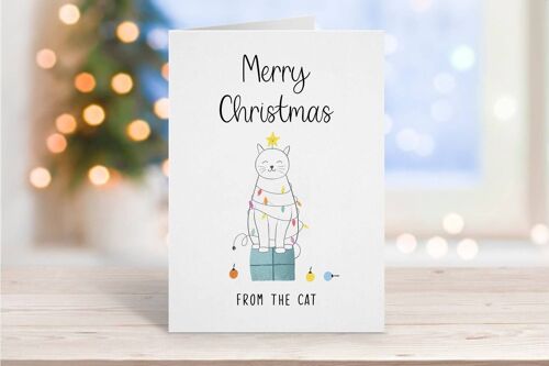 Merry Christmas From The Cat Card