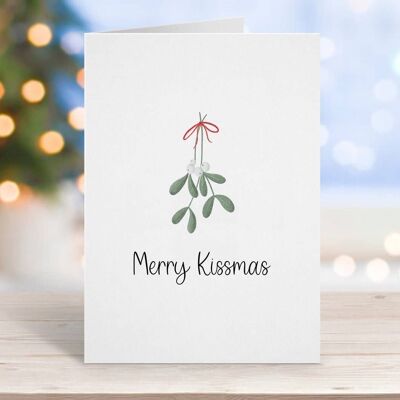 Feliz tarjeta de Kissmas