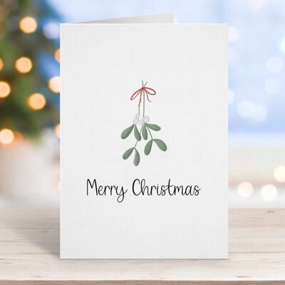 Mistel-frohe Weihnachtskarte