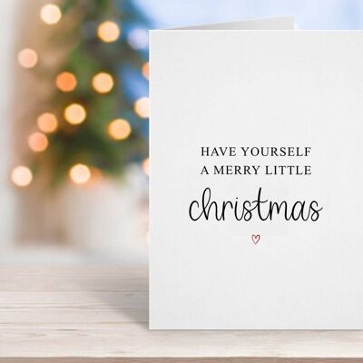 Avere te stesso un Merry Little Christmas Card Cuore rosso