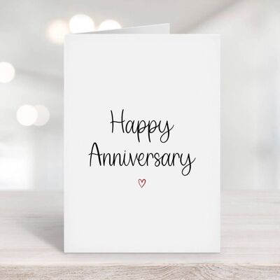 Buon anniversario Card cuore rosso