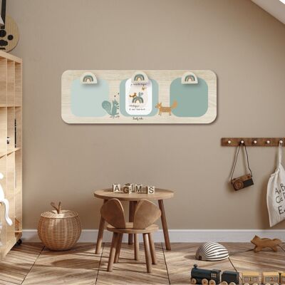 TABLEAU de naissance EN BOIS ILLUSTRÉE