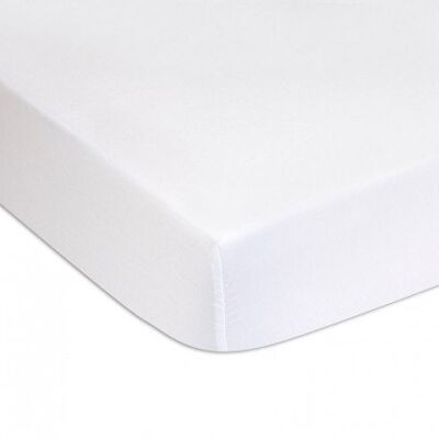 Set of 2 Waterproof Cotton + PU Fleece Mattress Pads - 40x80 cm