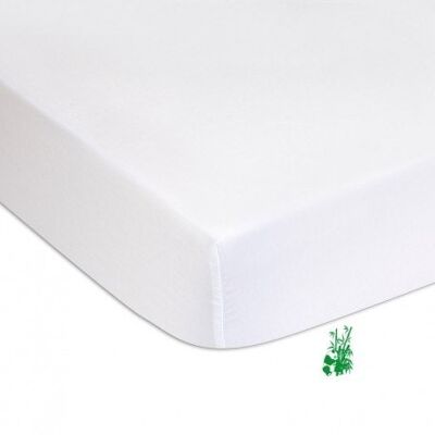 Juego de 2 esponjas de bambú + protectores de colchón PU impermeables - 40x90 cm