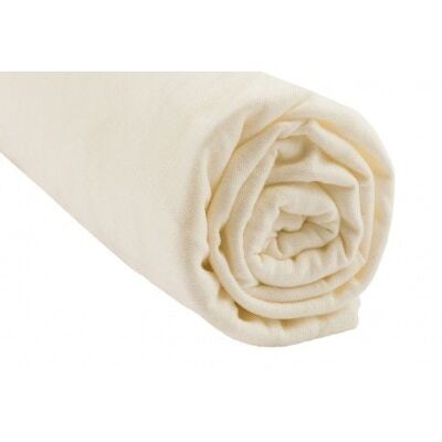 Lot de 3 Draps housse 100% Coton Bio - 60x120 cm - Écru