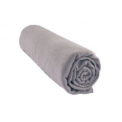 Organic cotton fitted sheet for single bed 90x190 / 90x200 cm, Color - Hazelnut - Hazelnut