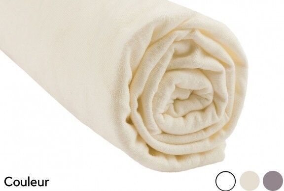 Lenzuolo con angoli in cotone organico 140x190 / 140x200 cm - Nocciola