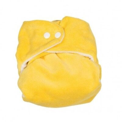 Washable baby diaper So Bamboo, Size 1 (3-9 kg) - Lemon-White