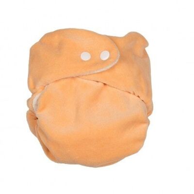 Washable baby diaper So Bamboo, Size 2 (8-16 kg) - Peach-White