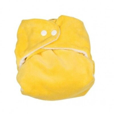 Washable baby diaper So Bamboo, Size 3 (11-20 kg) - Lemon-White