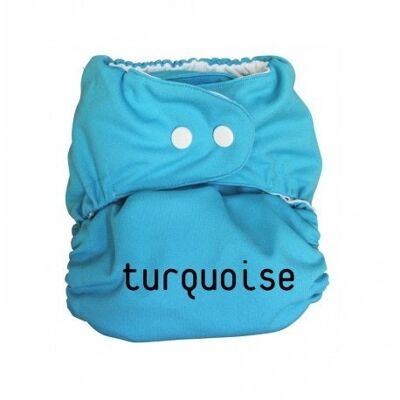 Pañal para bebé lavable tan fácil, talla única (3-15 kg) - Turquesa