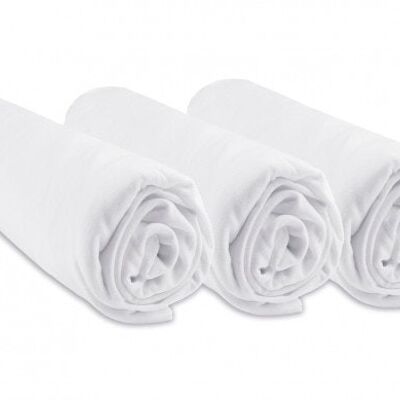 Lot de 3 Draps housse Bambou pour Couffin 32x72 cm