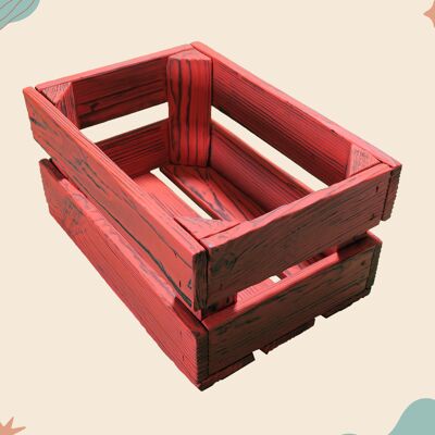 Tendones Forestales - Caja Madera Rojo Coral M