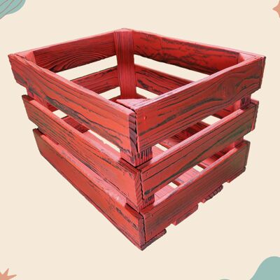 Forest Tendons - Coral Red Wooden Box L