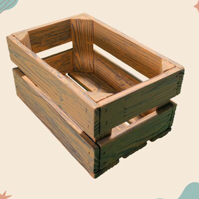 Tendones forestales - caja de madera melocotón M