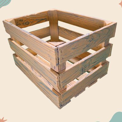 Tendones forestales - caja de madera melocotón L