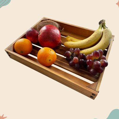 Forest tendons - cherry tree decoration - wooden tray with decorative nails