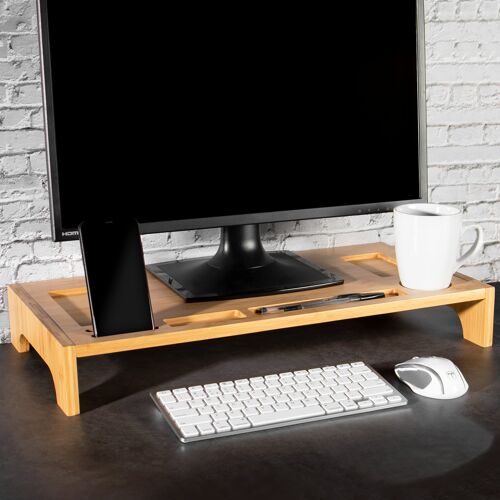 Bamboo Monitor Stand 1 Tier | M&W