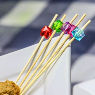 Bamboo Multicoloured Cocktail Sticks | Pukkr