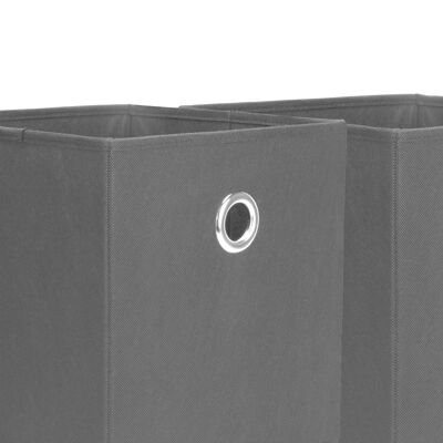 Collapsible Storage Boxes - Set of 6 Grey  | M&W