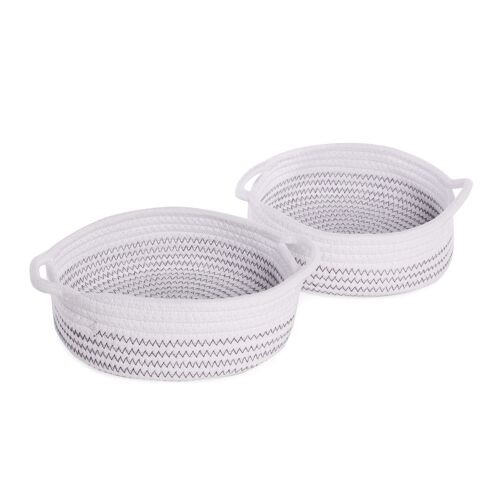 Cotton Rope Storage Baskets - Set of 2| M&W