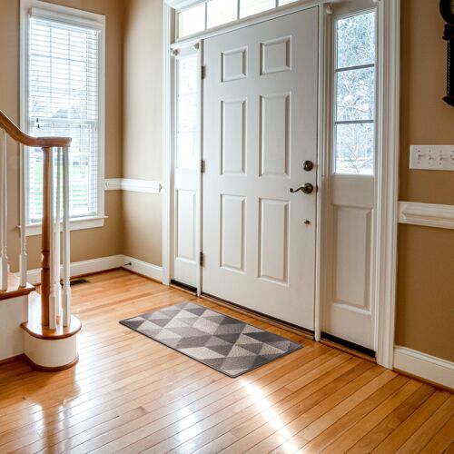 Grey Geometric Indoor Doormat | Pukkr