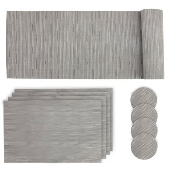 Ensemble de tapis de table gris | Pukkr 2