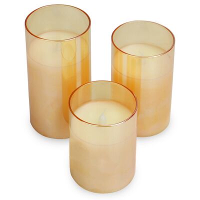 LED Candles - Set of 3 Gold | M&W