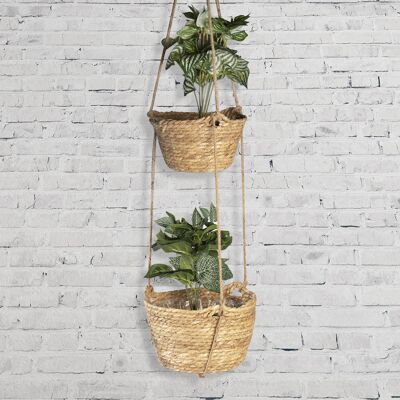 Two Tier Hanging Seagrass Planter | M&W