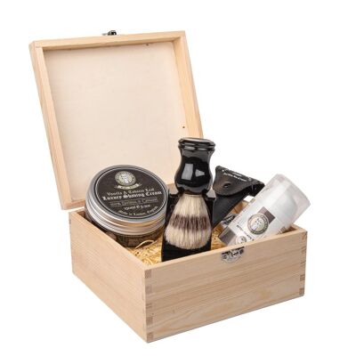 Shaving Essentials Wooden Box