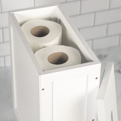 Wooden Bathroom Storage Unit Grey | M&W