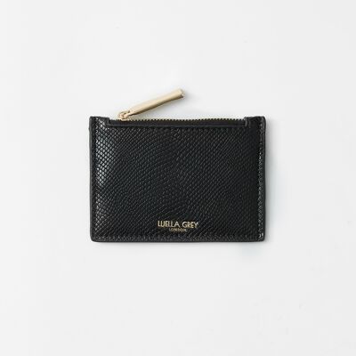 Florence Black Zip Top Card Holder