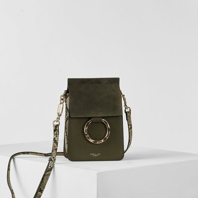 Holly Khaki Portrait Phone Bag