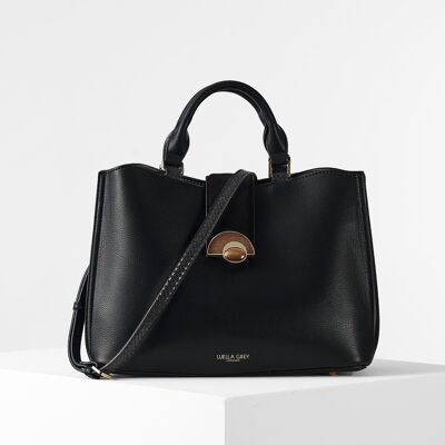 Evie Black Multi Compartment Tote