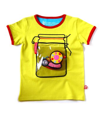T-shirt bouteille jaune + jouet poisson 3