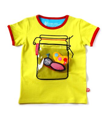 T-shirt bouteille jaune + jouet poisson 4