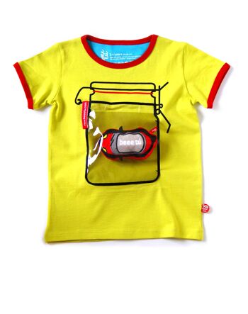 T-shirt bouteille jaune + jouet poisson 5