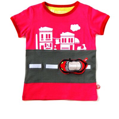 Camiseta sightseeing fucsia + juguete coche