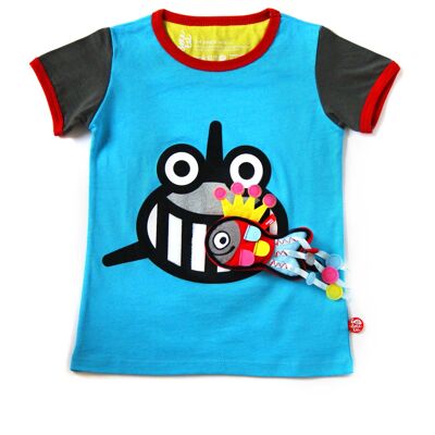 Lächeln Hai T-Shirt + Fischspielzeug