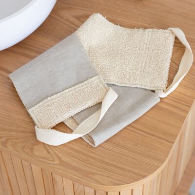 Reusable Linen & Cotton Back Scrubber