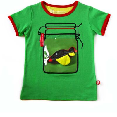 T-shirt bouteille verte + jouet avion